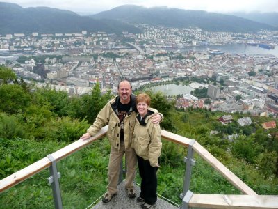 Overlooking Bergen from Mt Floien