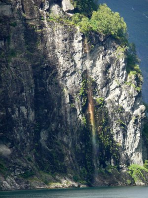 Rainbow Seen in Waterfall