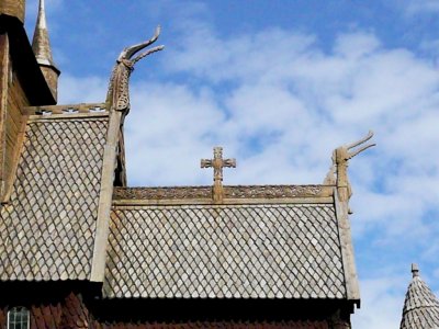Stave Church Dragons to Frighten Evil Spirits