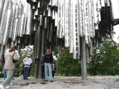 Bill Under Sibelius Monument