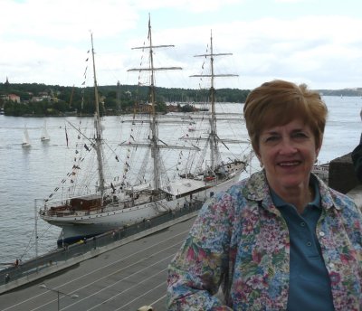 Susan in Front of Tall Ship