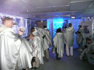 Patrons in the Ice Bar