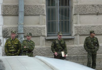 Soldiers in St Petersburg