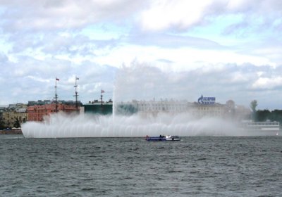 Fountain in Neva River