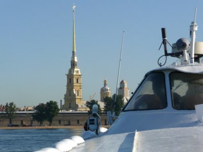 View of St Peter & Paul Spire from Hydrofoil