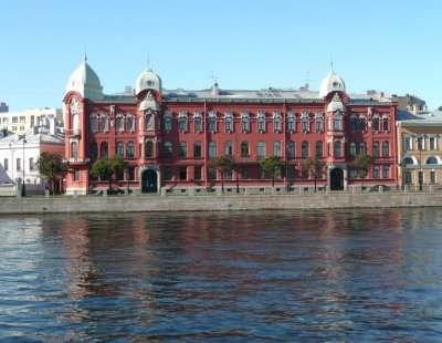 Building on Neva River