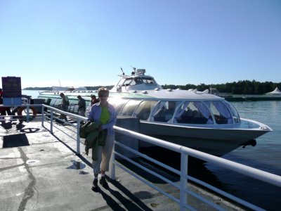 Susan with Hydrofoil at Peterhof Dock