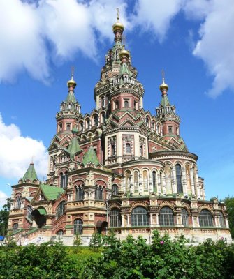 Sts Peter & Paul Cathedral (1895-1904) in Town of Peterhof