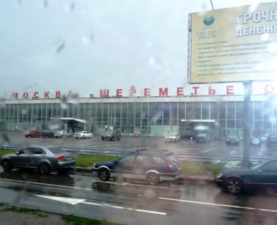 Rainy Arrival at Moscow Airport