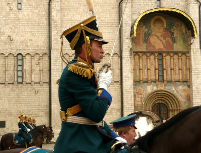 Cavalryman in Front of Assumption Cathedral