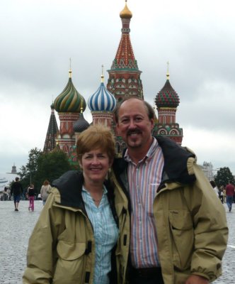 Susan & Bill in Front of St Basil's