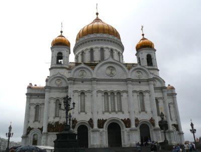 Cathedral of Christ the Saviour (Tallest Eastern Orthodox Church in World -- Replica of 1860 Church Destroyed by Stalin in 1931)