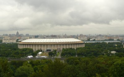 Luzhniki (formerly Lenin) Stadium as Seen from Sparrow (formerly Lenin) Hills