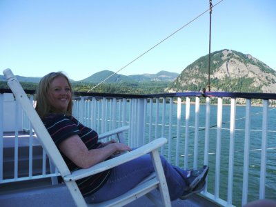 Barbara Relaxing on the Forward Deck
