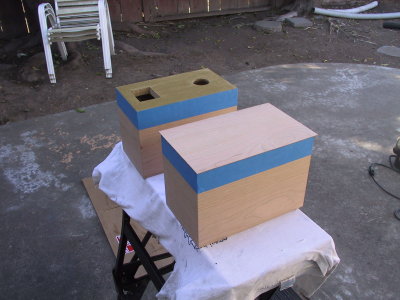 In the middle of appying Cherry veneer.