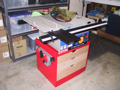 Center drawer is unfinished, need to add router bit holders.