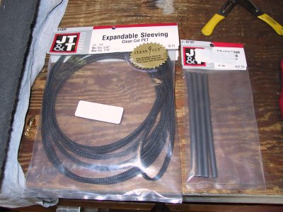 Expandable sleeving (Techflex) and adhesive lined heat shrink