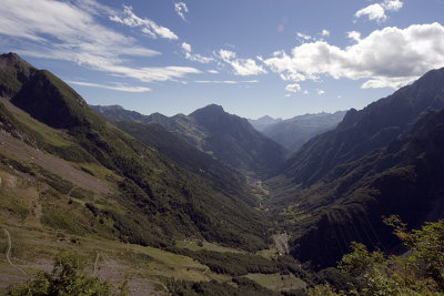 La valle vista dal sentiero