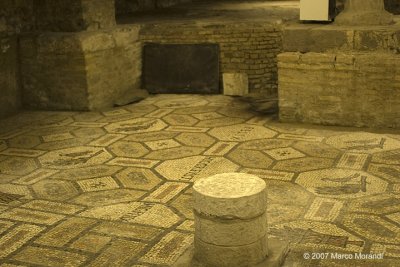 The mosaic in the archeological area