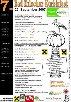 Programm Krbisfest Erlach 2007