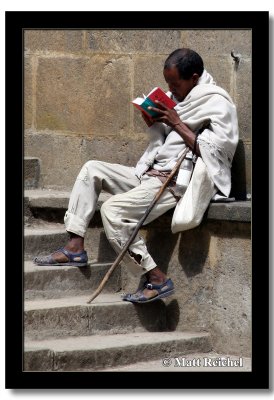 Pilgrim Reading From the Bible, Addis Ababa, Ethiopia