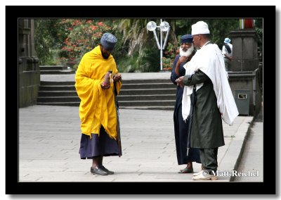 Three Priests in Discussion, Addis Ababa, Ethiopia