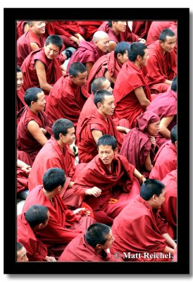 A Sea of Red Robes, Lhasa, Tibet
