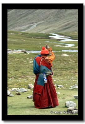 Pilgrim Prostraiting through the Kailash Kora, Tibet