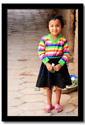 Little Uyghur Girl in the Old Alleyways, Kashgar, East Turkistan (Xinjiang)