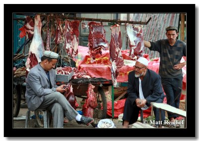 Meat Cart, Hotan, East Turkistan (Xinjiang)