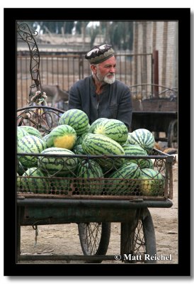 Watermellon Man, Hotan, East Turkistan (Xinjiang)