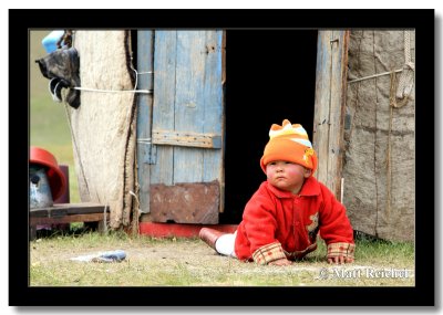 Baby in Red, Songkol, Kyrgyzstan