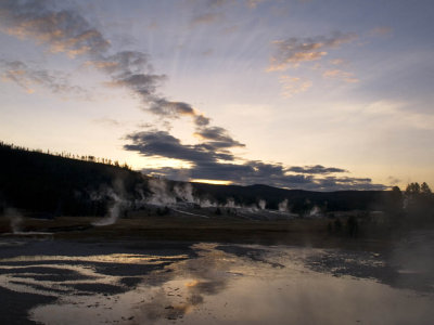  Dawn Along the Firehole River Yellowstone National Park, September 2006