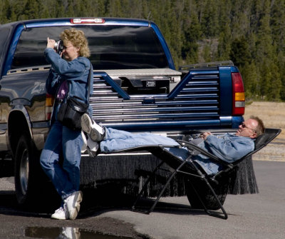 <B> Waiting</B> <BR><FONT SIZE=2>Great Fountain Geyser, Yellowstone National Park, September 2006</FONT>