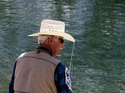 Waiting for Fish Near Bishop, California  October 2006