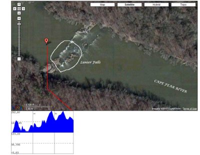 Lanier Falls Sat map