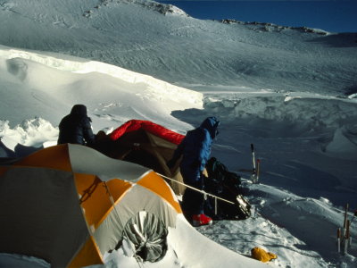Tents at 14,000' at head of the Muldrow Glacier