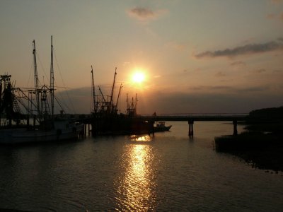 Shrimp Boats in Sunset