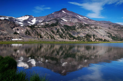 South Sister from Green Lakes, study #2