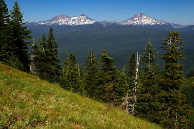 Three Sisters from Horsepasture Mountain