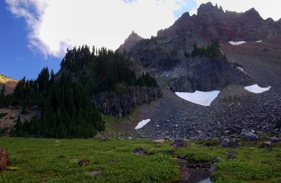 Three-Fingered Jack from above Canyon Creek Meadows