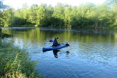 Kayaking on a summer morning