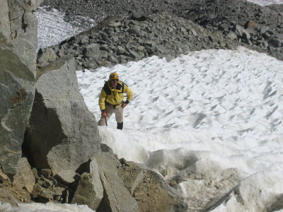 Crossing the Top of the Glacier