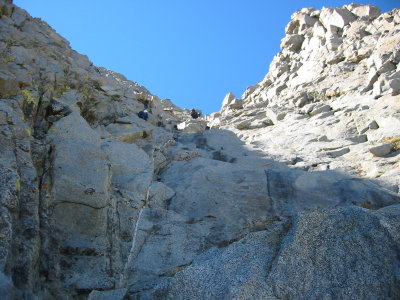 Looking up the Route, Close to the Summit