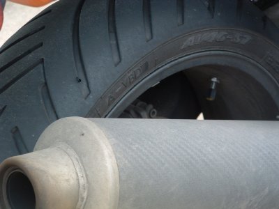 Brand new tire, now nicely scrubbed in