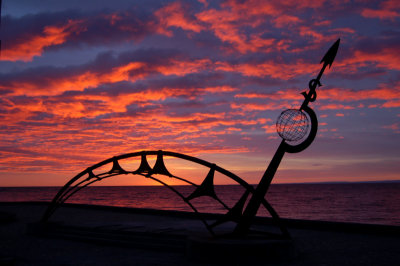 Amanecer en el Estrecho de Magallanes, Chile