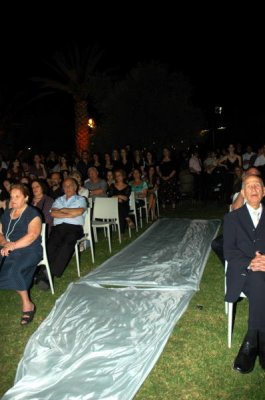 The guests at the wedding ceremony