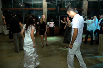 On the dance floor