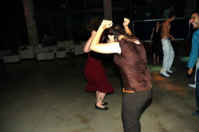 On the dance floor