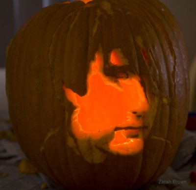 Trent Reznor rendered in pumpkin by Zarah